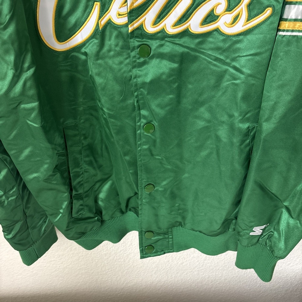 Retro Starter Boston Celtics Satin Jacket Mens size L new‎ without tags - Picture 5 of 16
